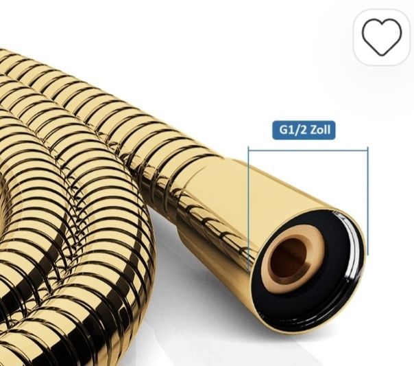 Furtun de dus auriu 1,5 m