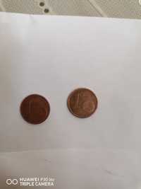 Doua monede de 1 euro cent an 2002 1 Germania și 1 Austria
