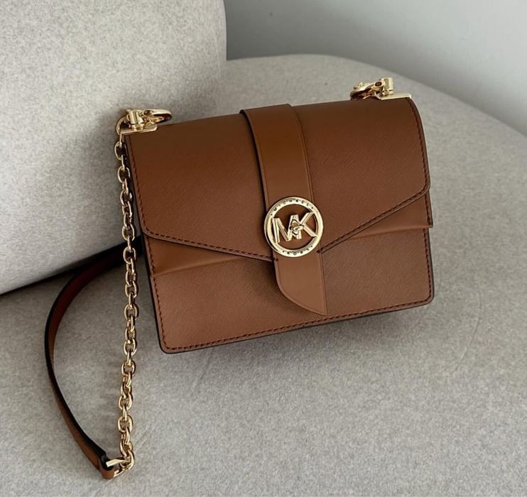 Michael Kors натуральная кожа коричневая сумка летняя женская оригинал