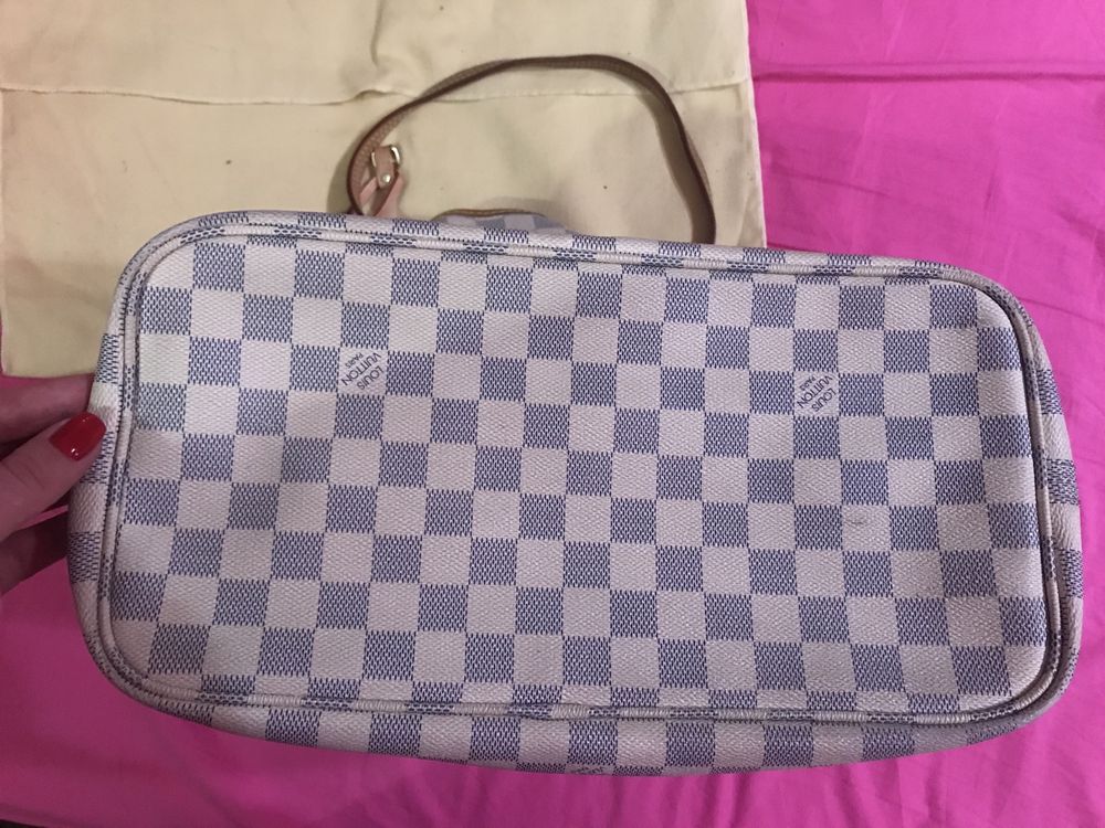 Louis Vuitton-Neverfull Damier Azur MM