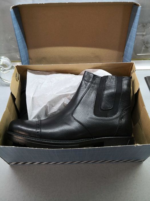 Нови зимни мъжки обувки, естествена кожа