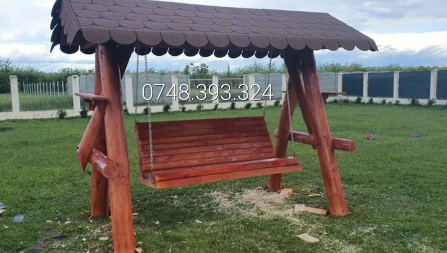 Masa cu  băncuțe lemn scaune terasă bar foișor