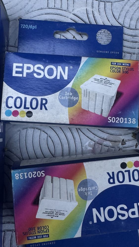 Оригинални касети Epson – T511, S020002, S020138 – нови, неотваряни