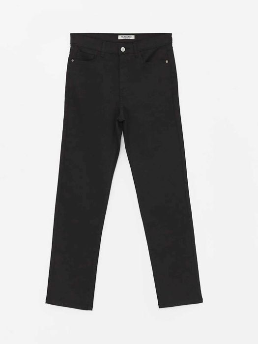 Дамски дънки LC Waikiki Classic, Slim Fit, 72% памук, Черни, 46