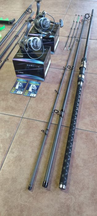 2 Lansete Feeder Reglabile,3,60m-4,10m,2 Mulinete 6000,Senzori,Suporti