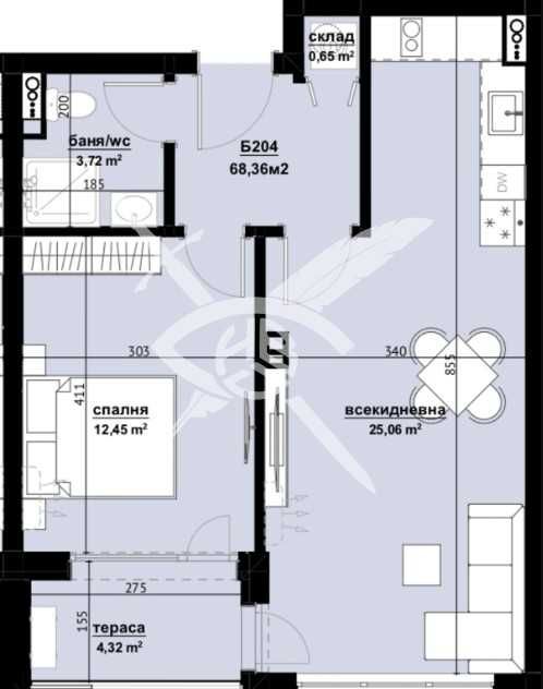 Продава се Двустаен апартамент в Бургас, Изгрев - 68 кв.м за 1177 €/кв.м - Снимка #1
