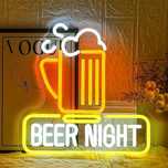 Нова Неонова LED табела Beer за бар, стена, мъжка стая 33x32 см знак