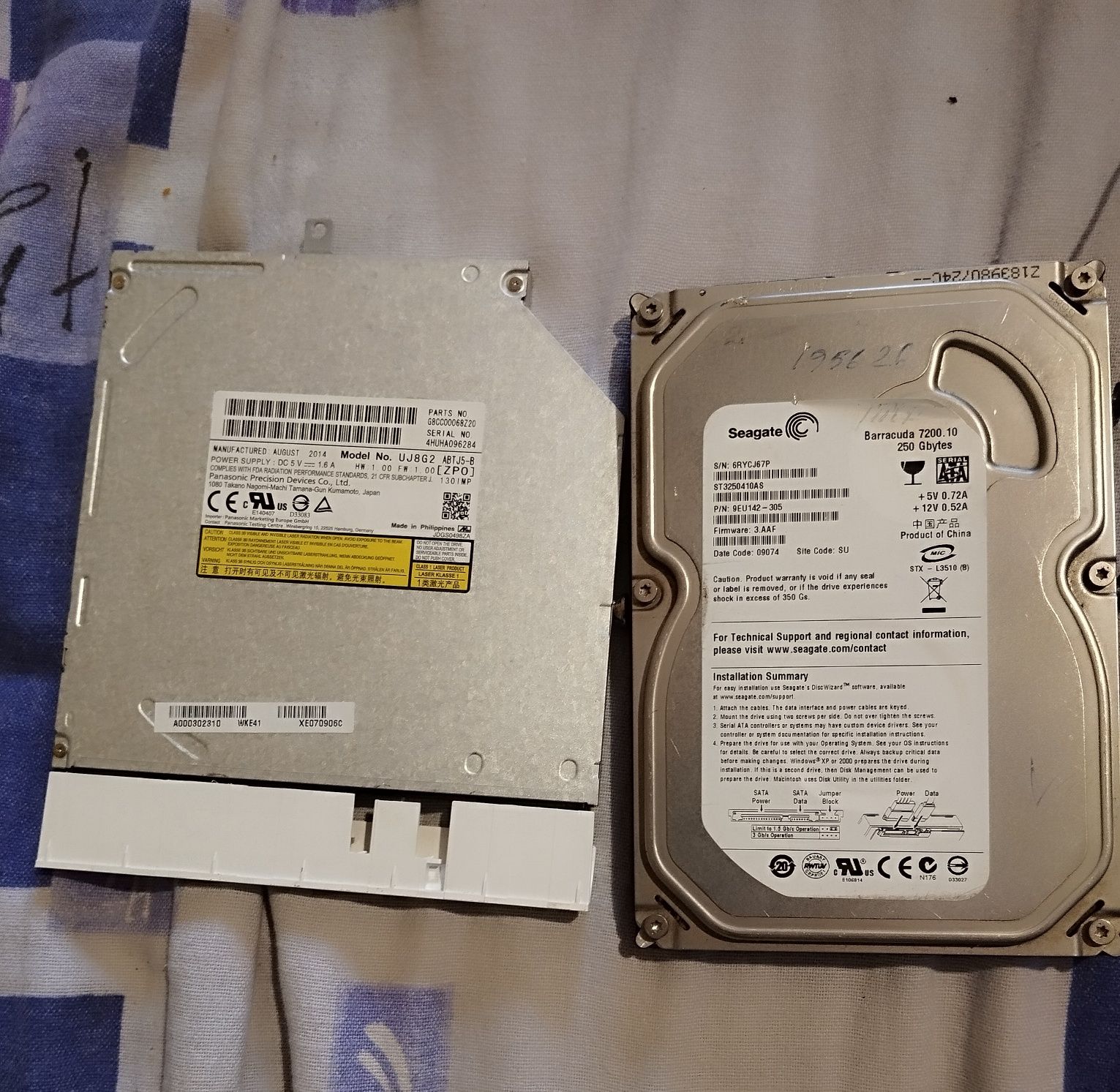 Hdd Seagate + Dvd Rw Panasonic