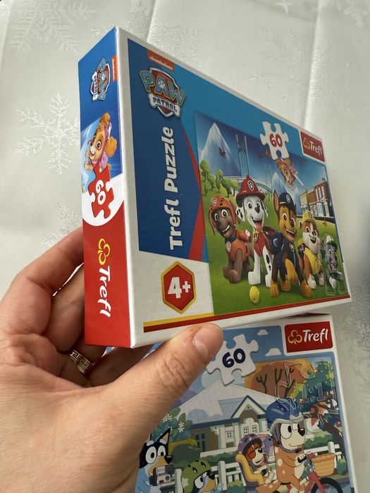 Set puzzle Bluey si Paw Patrol 4+