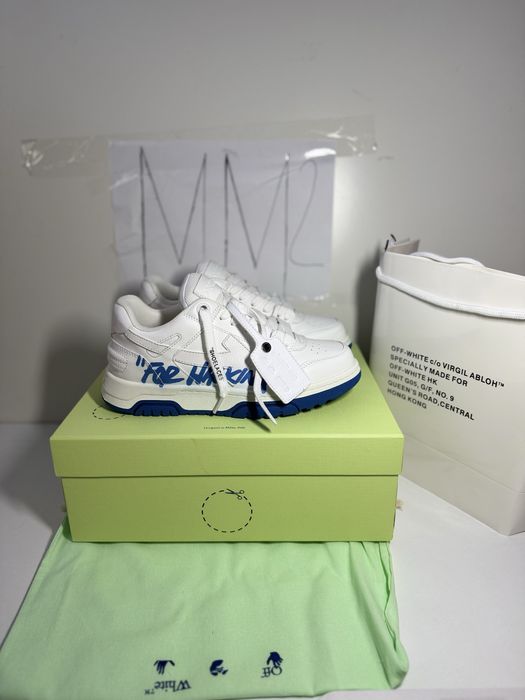 Adidasi sneakers off white ‘’for walking’’ blue shoes