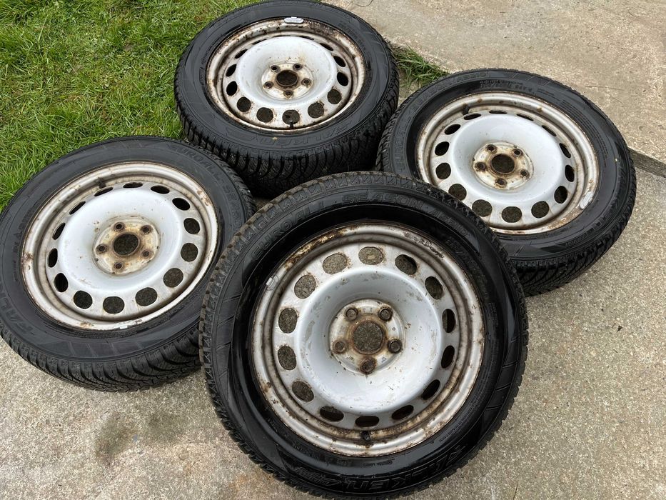 Anvelope ALL SEASON FALKEN 205/55/16 NOI cu jante 5x112 PASSAT CADDY