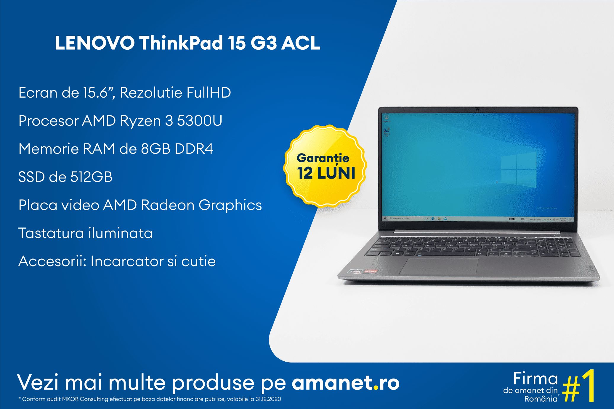 Laptop Lenovo ThinkPad 15 G3 ACL - BSG Amanet & Exchange