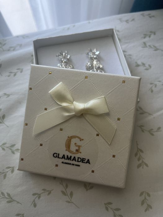 Cercei placati cu aur, zirconiu cubic mireasa