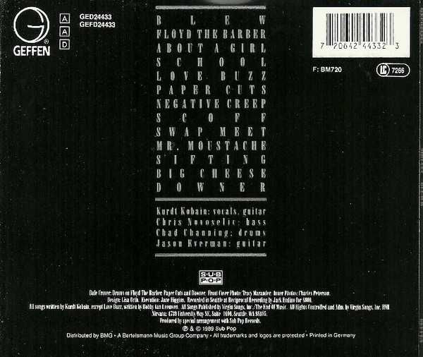 CD Nirvana - Bleach 1992