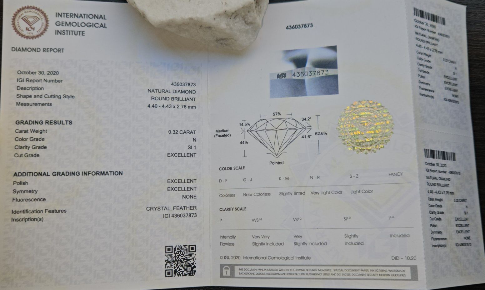 Diamante naturale cu certificat IGI GIA pentru cercei inel pandant aur
