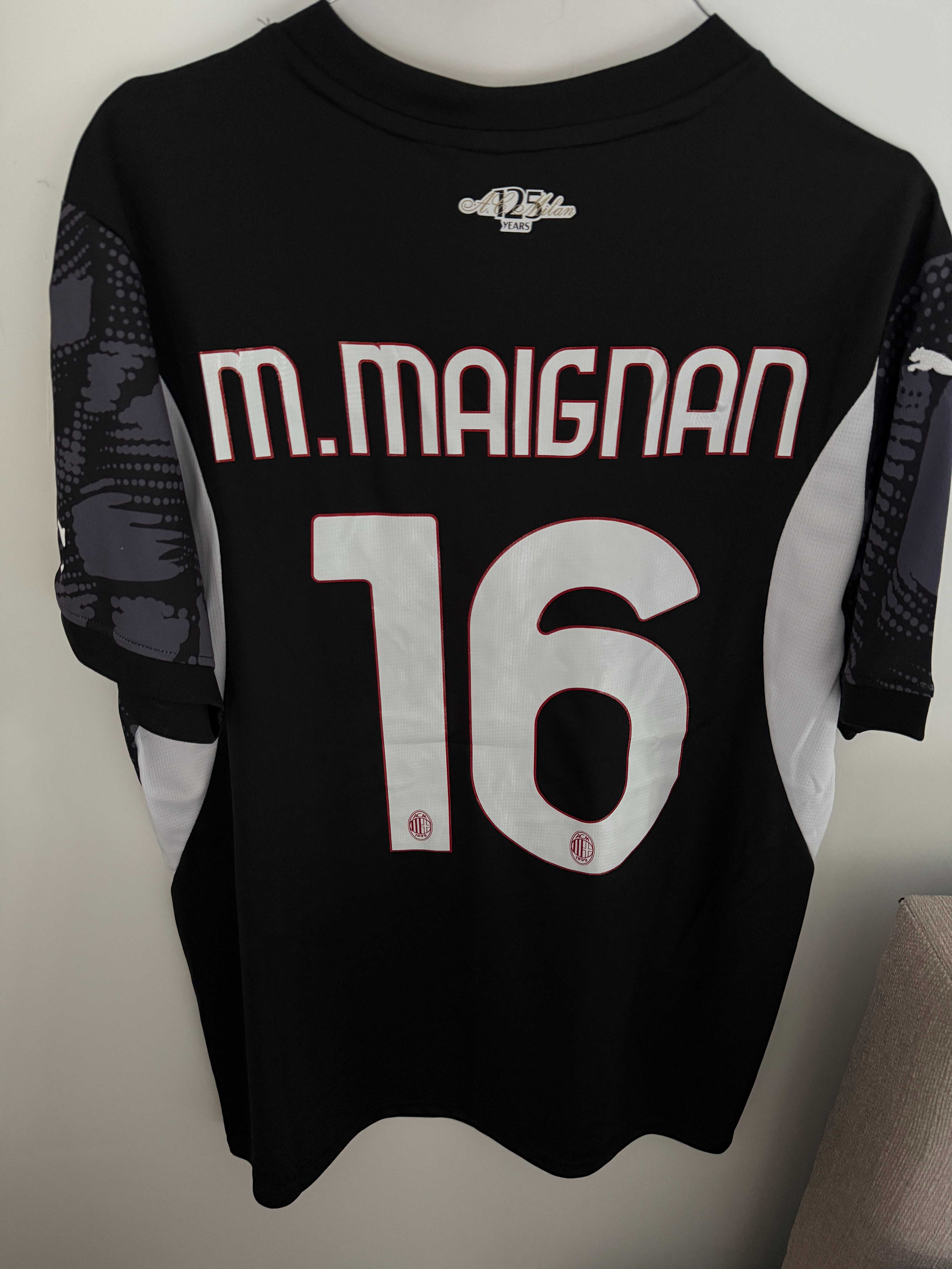 Tricou Maignian AC Milan portar serie A negru fotbal