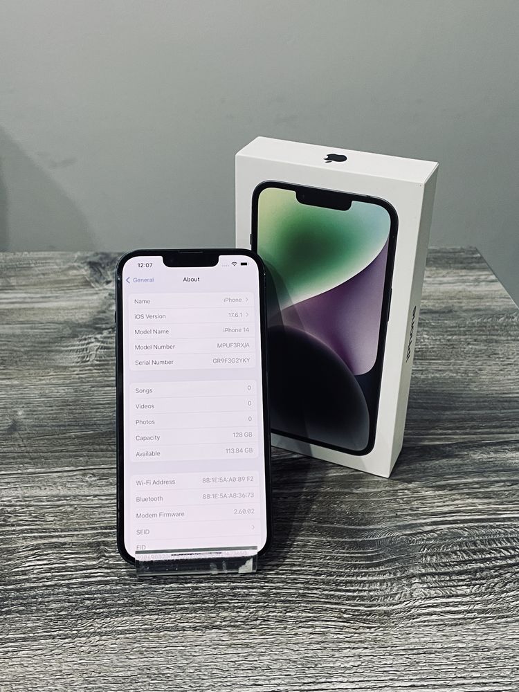 iPhone 14 Midnight, 128GB, Baterie 87%