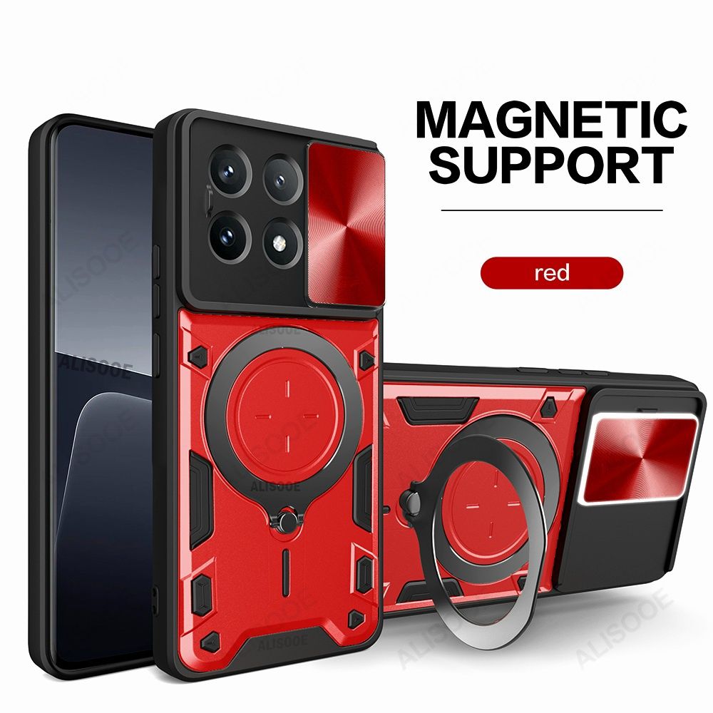 Xiaomi Poco X7 Pro / X6 Pro / GIANT RING Удароустойчив кейс с пръстен