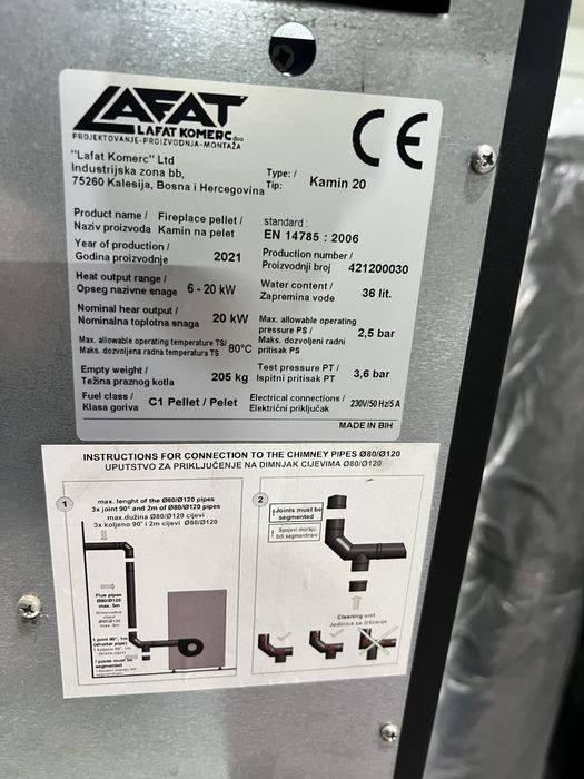 Termosemineu pe peleti 20kW - DOMINUS