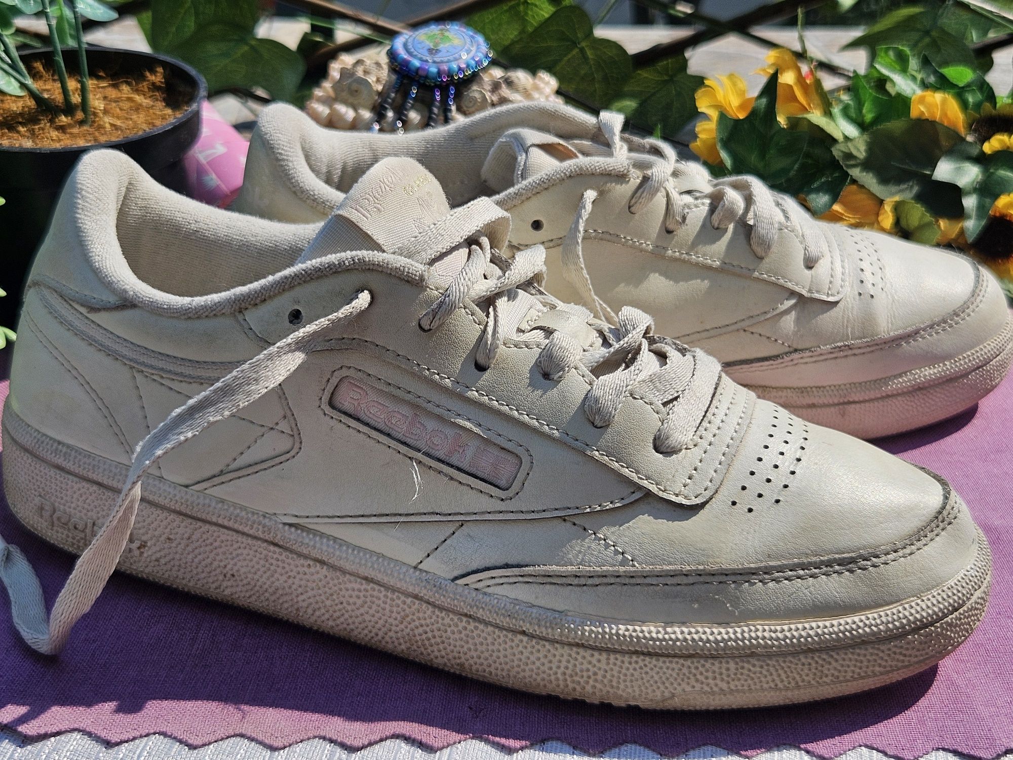Reebok кецове естествена кожа
