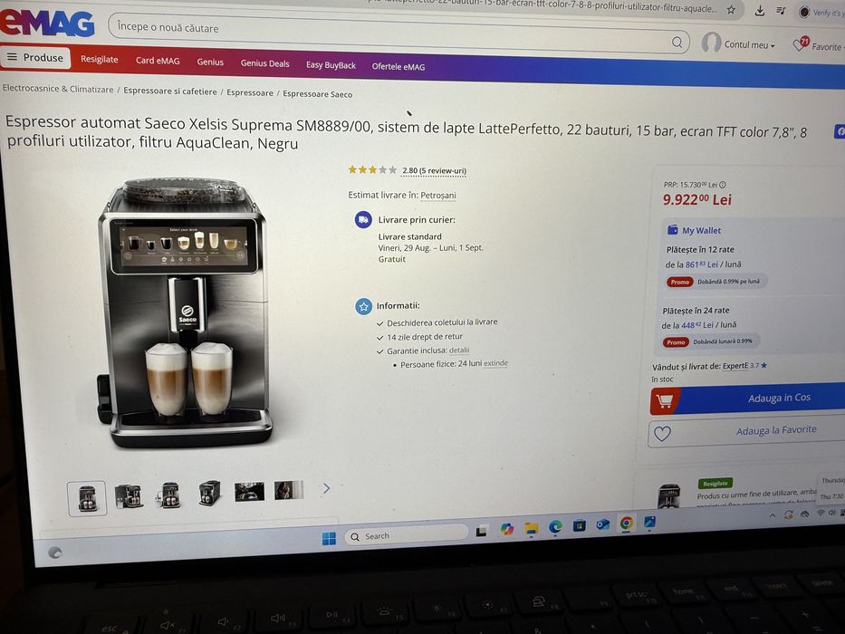 Espressor complet automat Saeco Xelsis Suprema