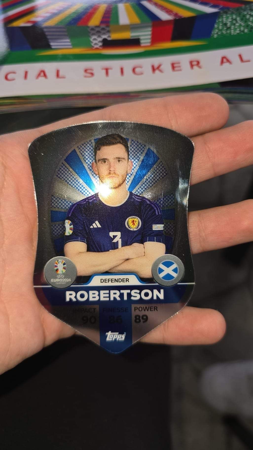 Cartonase SC7 Andy Robertson Rar Match Attax Euro 2024