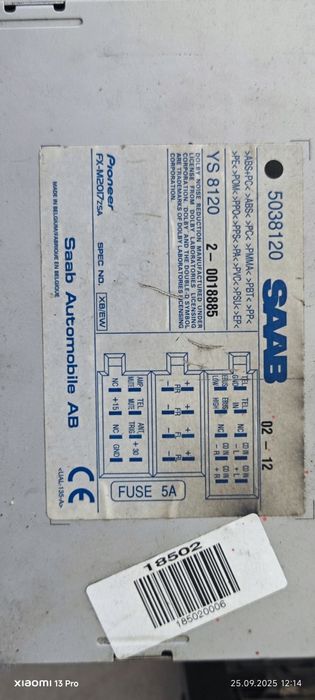 Радио сд касетофон за Saab 95