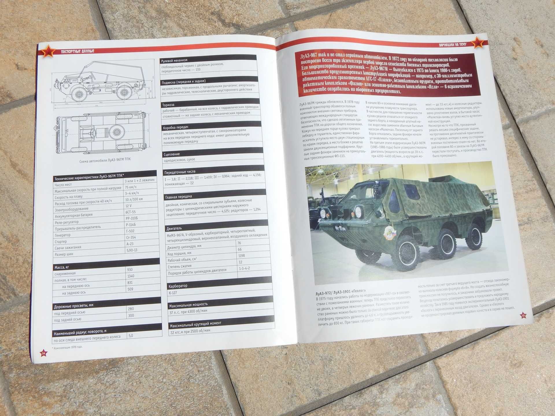 Revista prezentare istorie si tehnica vehicul militar amfibiu LuAZ 967