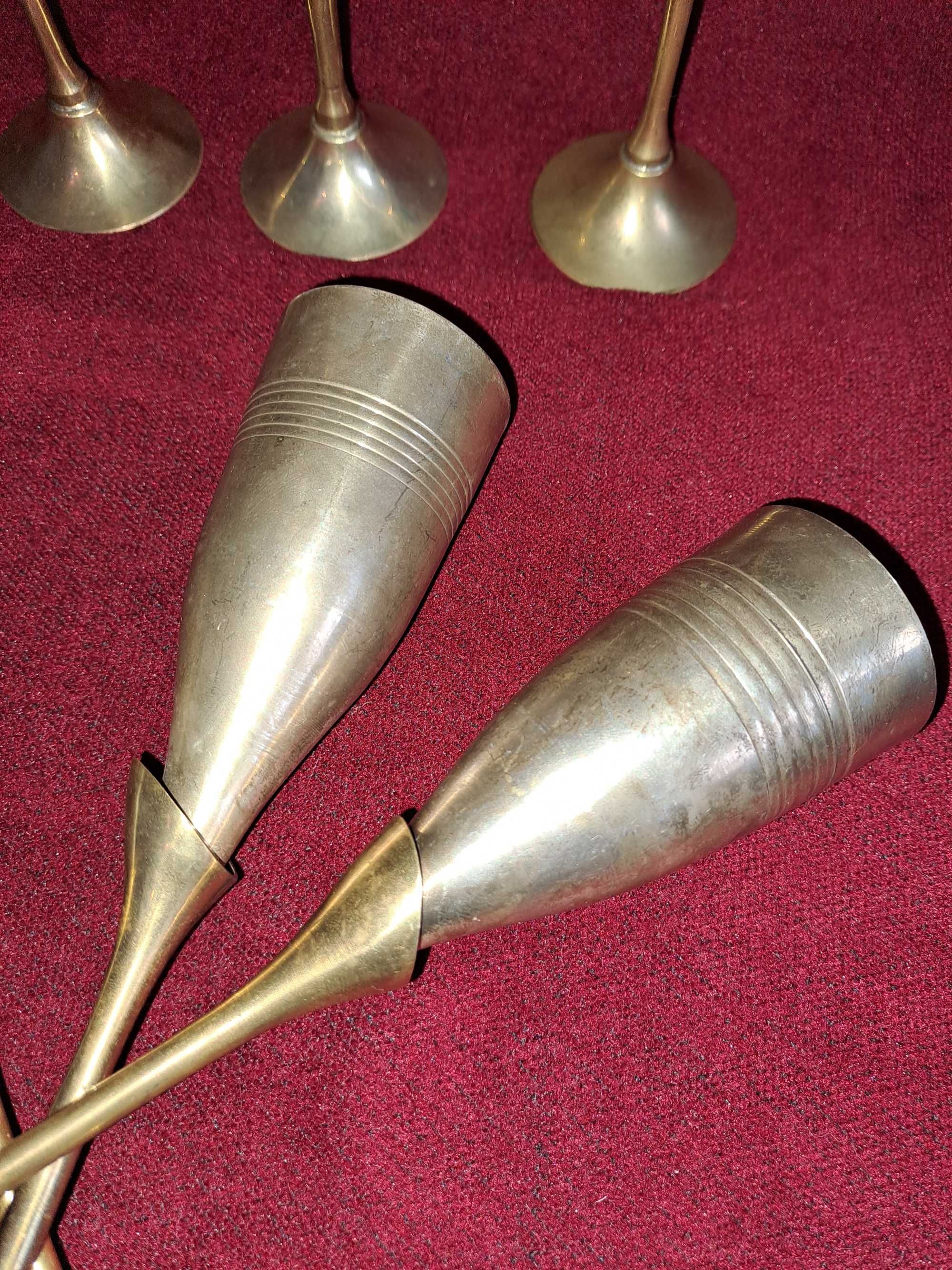 set 6 pahare cupa bronz argintat cadou 20 cm