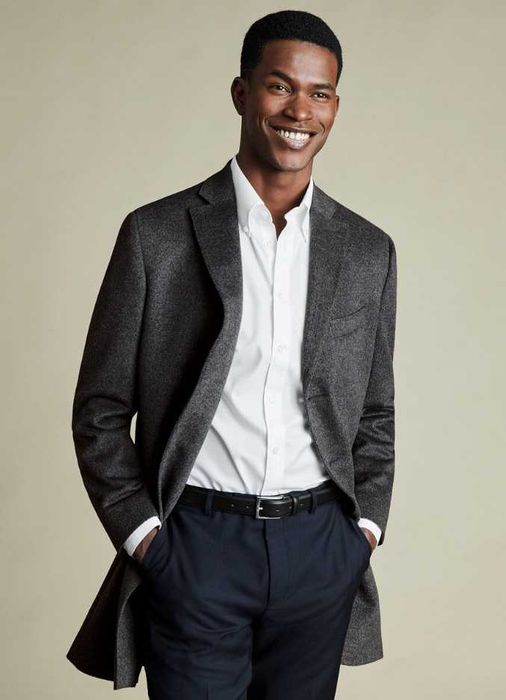 Palton slim 54 XL XXL Georgio Italy lana si casmir respirabil moal gri