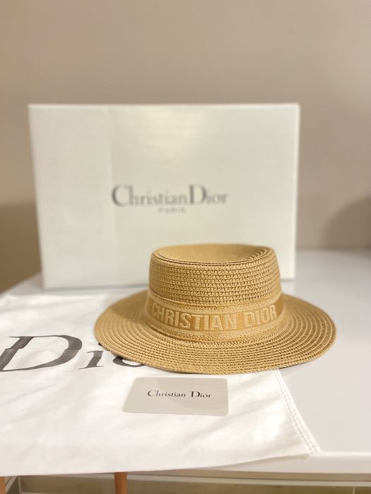 Pălărie Christian Dior crem & brown