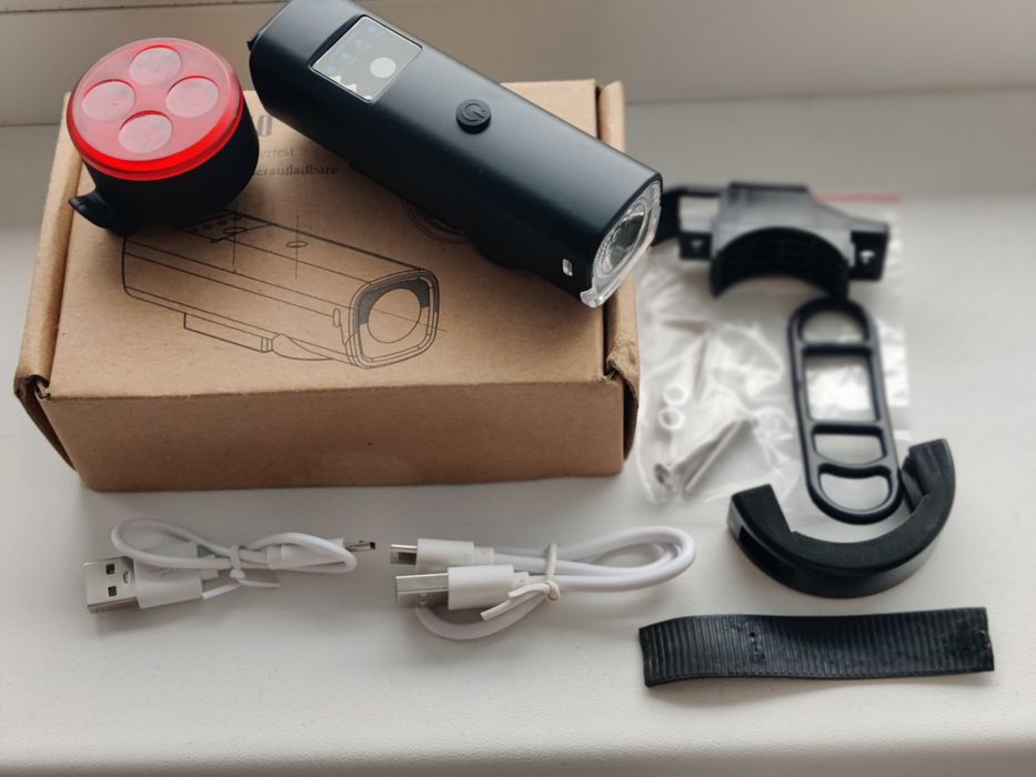 Set far led, lumini  fata / spate bicicleta cu încărcare usb