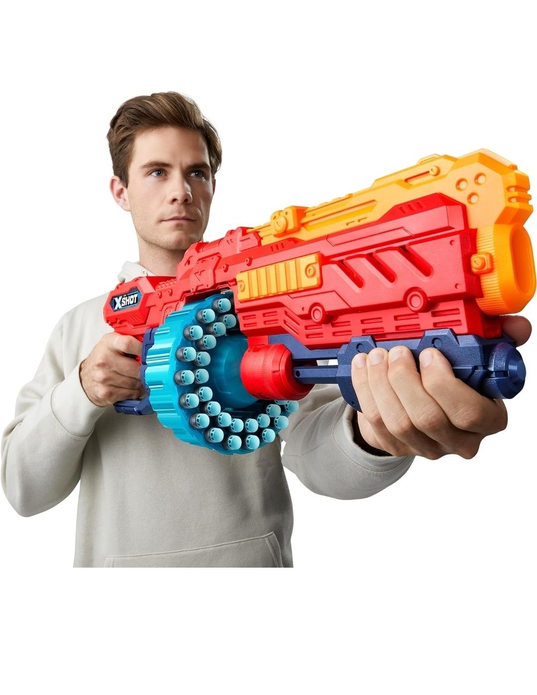 Zuru X-Shot Картечница, 96 стрели, 40 стрели пълнител, 27 метра обхват
