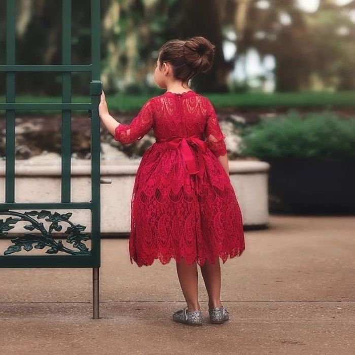 Детска рокля Червена - 3 год .Размер; 100