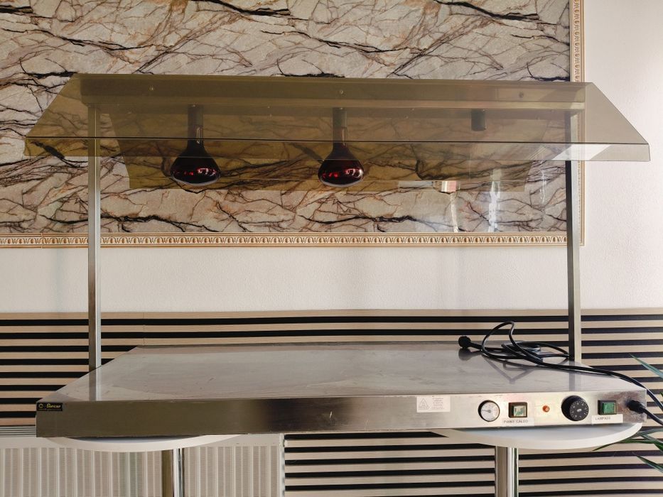 Mese bar rotunde albe,cu piror inox