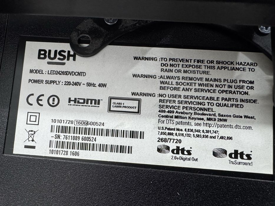 Телевизор - Bush 24 inch/ smart /  А16