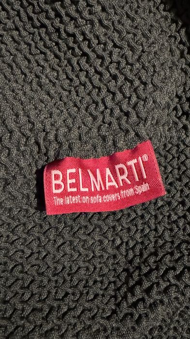 Husa elastica canapea cu sezlong, brat lung, Belmarti, verde