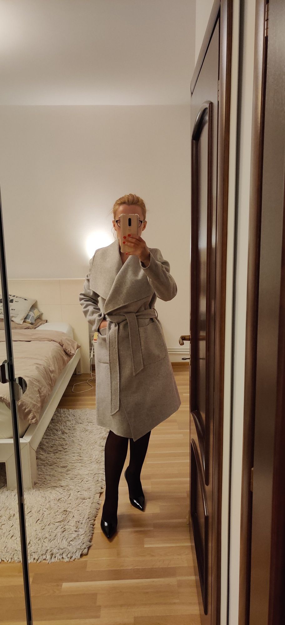 Palton lana H&M gri