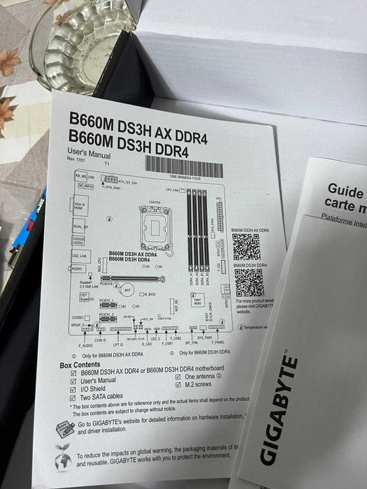 Placa de baz gigabite b660m ds3h ddr4