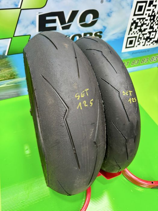 Set Anvelope Moto 120 70 17 Si 180 55 17 Pirelli 2022 Semislick Set125