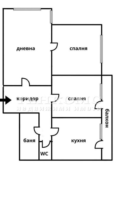 3-стаен в София-Младост 1 площ 89 цена 219000