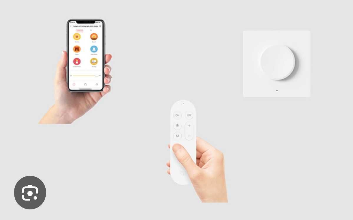 Смарт плафониера Xiaomi 95w, Правоъгълна, Wi-Fi, Дистанционно