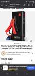 Starter auto GOOLOO 3000A Peak Jumper 12V GE1200-3000A-Negru