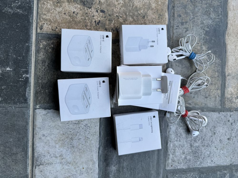 Incarcator cablu apple  casti originale iphone 12 13 14 15 pro  pro ma