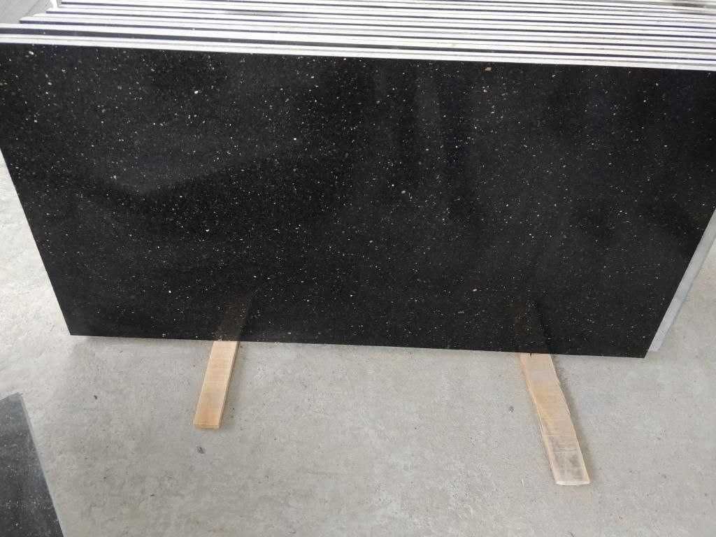Granit galaxy black fasad va sokol ishlari uchun qora, o'zgarmas tosh