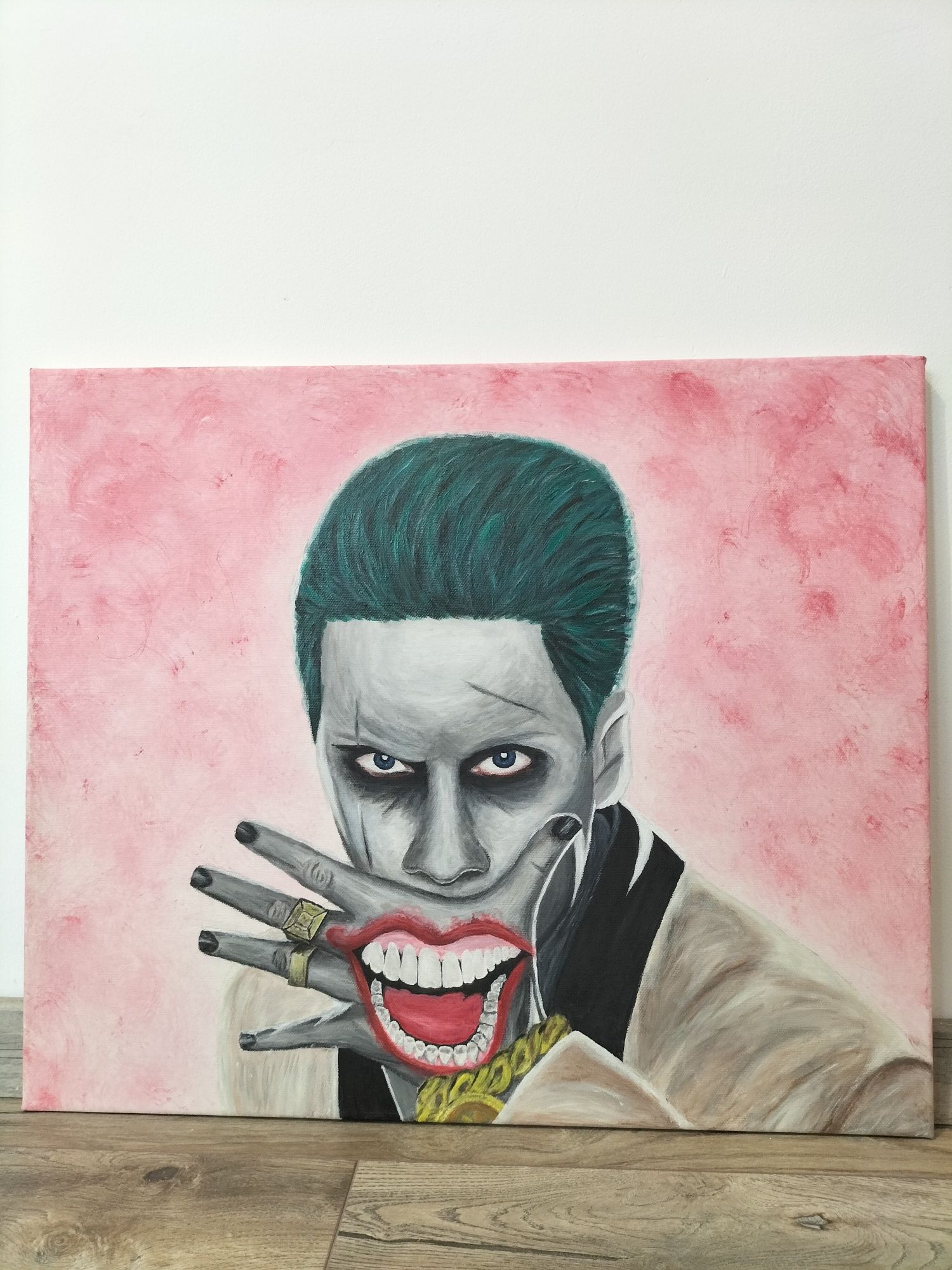 Tablou canvas inspiratie Joker, pictat manual