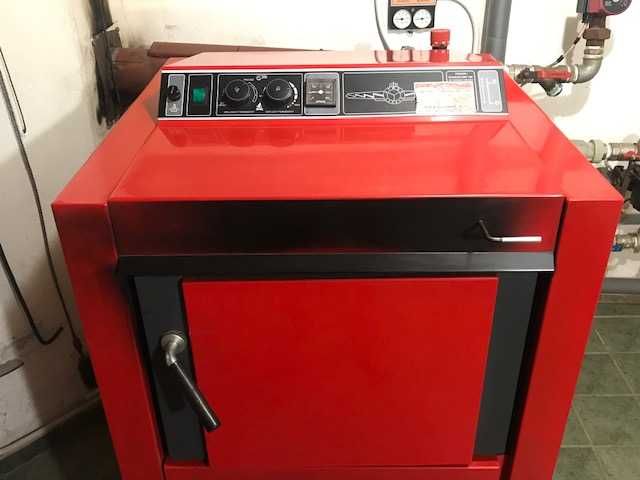 Чешки Пиролизен Котел ATMOS DC32s 35kW с Алуминиеви Радиатoри
