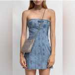 Дънкова рокля корсет Zara