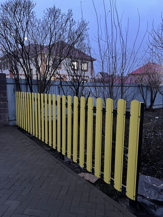 металлический штакетник забор шартак ограждение огород