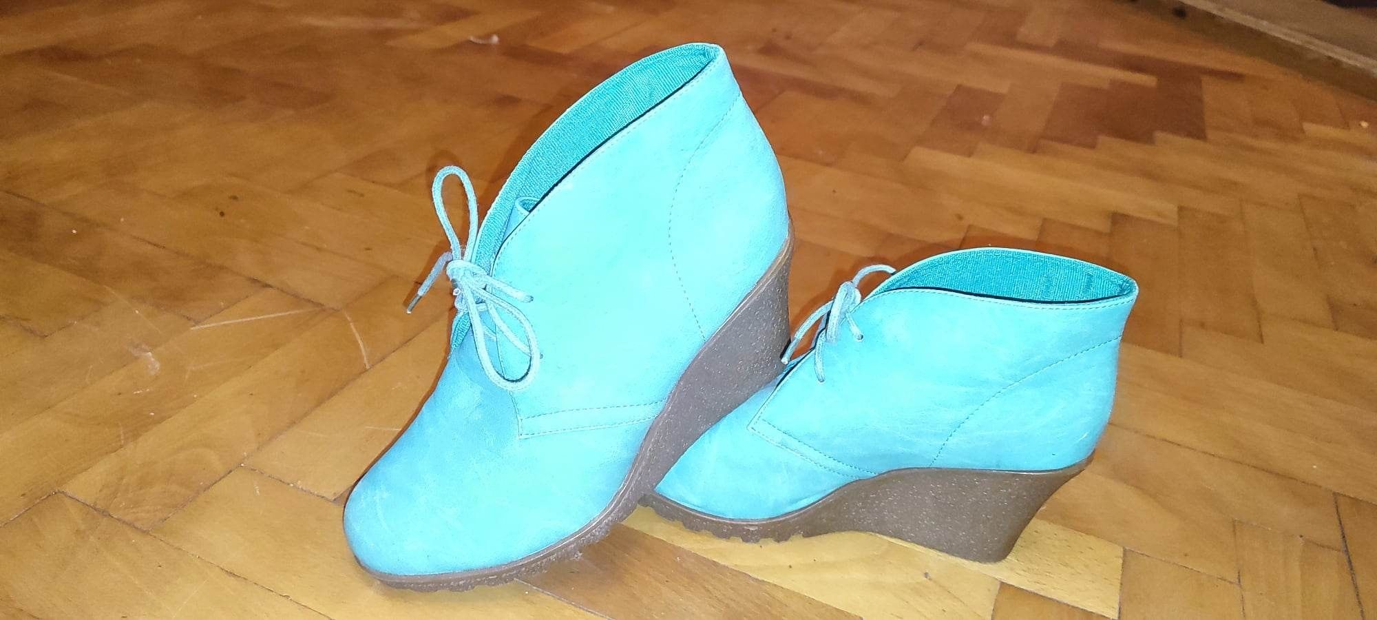 Botine turcoaz 38